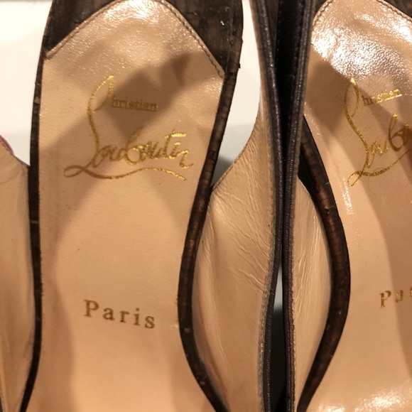 Christian Louboutin wedge sandals slingbacks 35.5 - Picture 6 of 13
